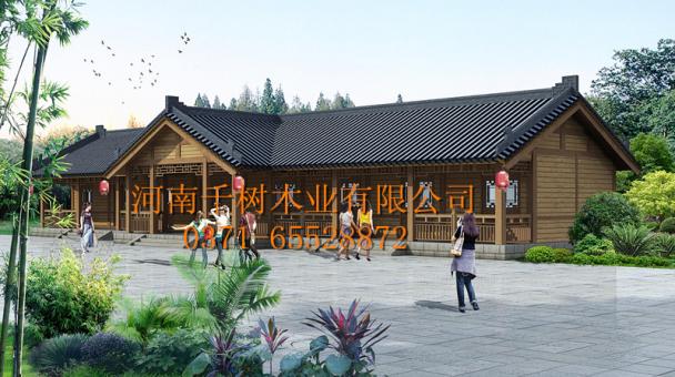 洛陽(yáng)萬(wàn)安山山頂公園中式木屋效果圖1